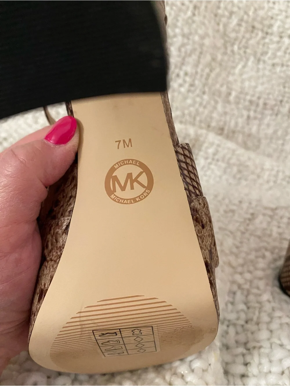 Michael Kors Brown Snake-Print Platform Heels